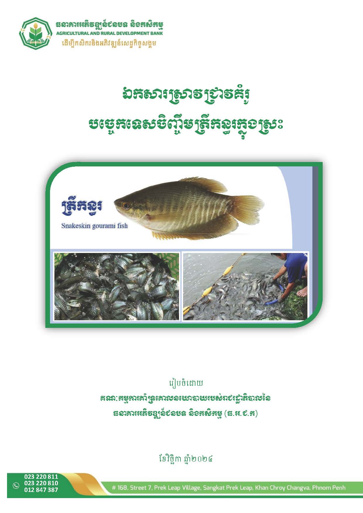 Technical model research on snakeskin gourami fish